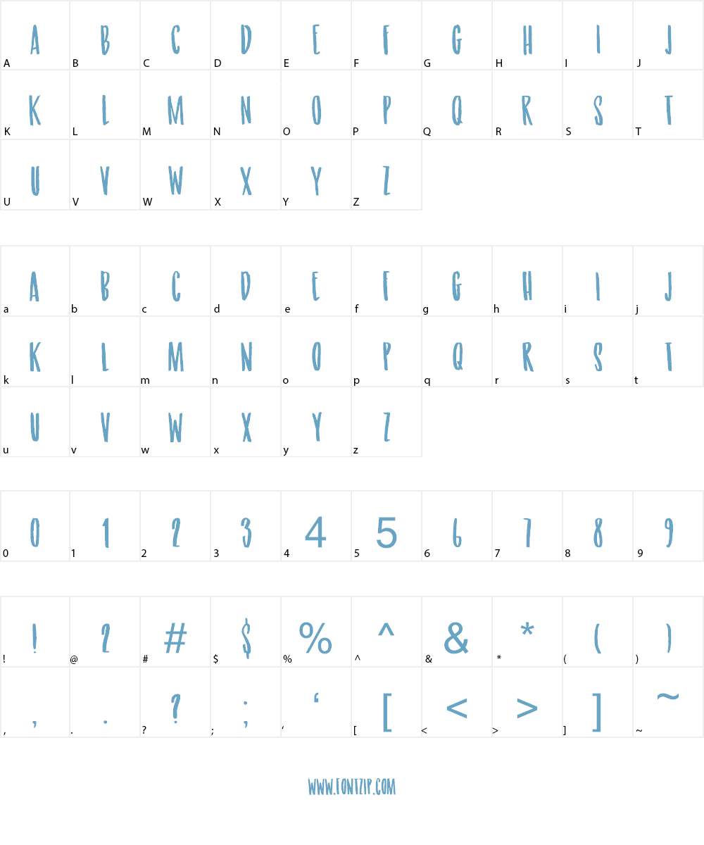 Getaway Car DEMO Font Character